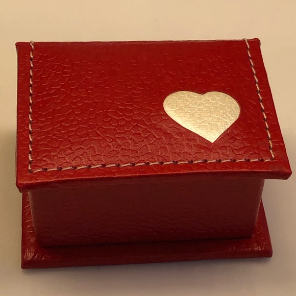 Cost Plus World Market Other - Adorable Vegan Leather Red Box with Heart Detail
